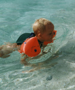 Fabien im Wasser