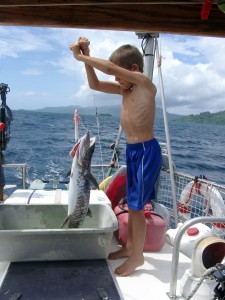 Fabien mit Fisch