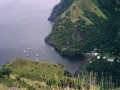 Ankerplatz in Fatu Hiva von Oben